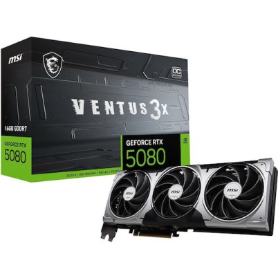 MSI GeForce RTX 5080 16GB GDDR7 Ventus 3X OC Κάρτα Γραφικών