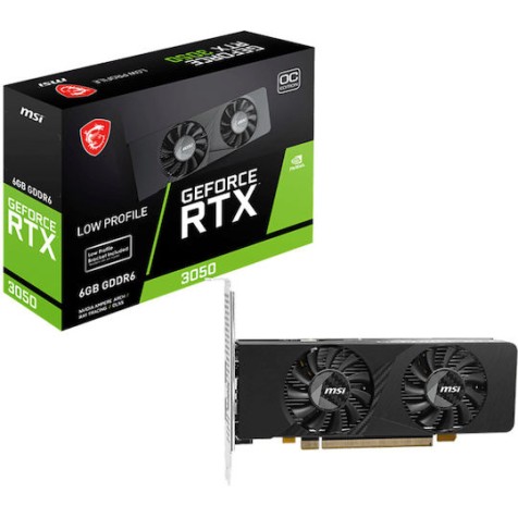 MSI GeForce RTX 3050 6GB GDDR6 LP E 6G OC Κάρτα Γραφικών