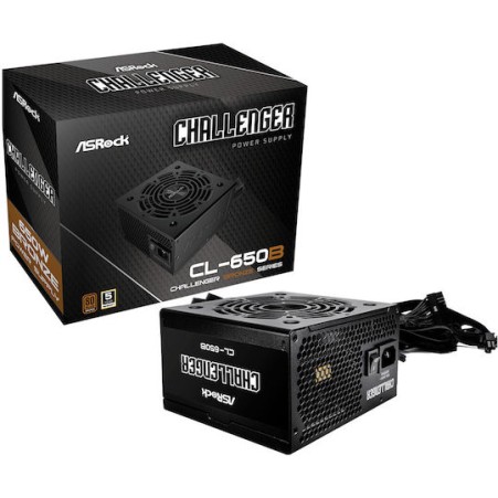 ASRock Challenger 650W Μαύρο Τροφοδοτικό Υπολογιστή Full Wired 80 Plus Bronze