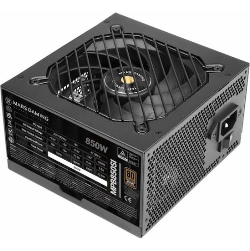Mars Gaming 850W Μαύρο Τροφοδοτικό Υπολογιστή Full Wired 80 Plus Bronze (MPB850SI)