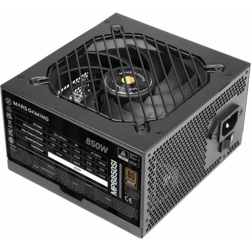Mars Gaming 850W Μαύρο Τροφοδοτικό Υπολογιστή Full Wired 80 Plus Bronze (MPB850SI)