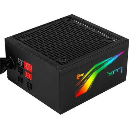 Aerocool LUX RGB 550W Μαύρο Τροφοδοτικό Υπολογιστή Full Wired 80 Plus Bronze