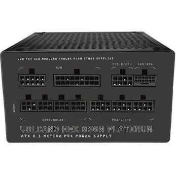 Modecom Volcano Hex 850W Μαύρο Τροφοδοτικό Υπολογιστή Full Modular 80 Plus Platinum