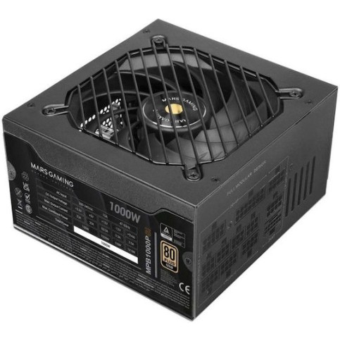 Mars Gaming 1000W Μαύρο Τροφοδοτικό Υπολογιστή Full Modular 80 Plus Gold (MPB1000PSI)