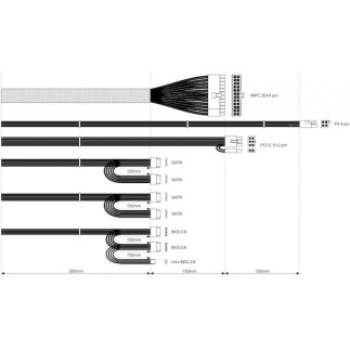 Akyga AK-B1-600 600W Μαύρο Τροφοδοτικό Υπολογιστή Full Wired