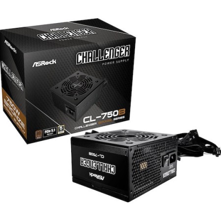 ASRock Challenger 750W Μαύρο Τροφοδοτικό Υπολογιστή Full Wired 80 Plus Bronze