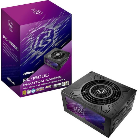 ASRock Phantom Gaming PG-1600G 1600W Μαύρο Τροφοδοτικό Υπολογιστή Full Modular 80 Plus Gold