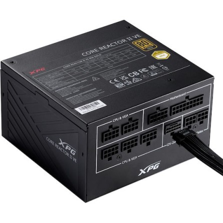 Adata Core Reactor II VE 750W Μαύρο Τροφοδοτικό Υπολογιστή Full Modular 80 Plus Gold