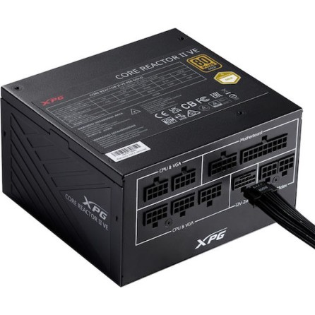 Adata Core Reactor II VE 750W Μαύρο Τροφοδοτικό Υπολογιστή Full Modular 80 Plus Gold