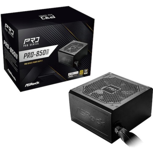 ASRock Pro-850G 850W Μαύρο Τροφοδοτικό Υπολογιστή Full Wired 80 Plus Gold