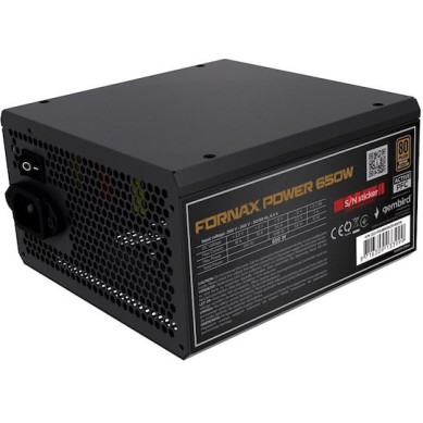 Gembird 650W Μαύρο Τροφοδοτικό Υπολογιστή Full Wired 80 Plus Bronze (CCC-PSUBRONZE-650W)