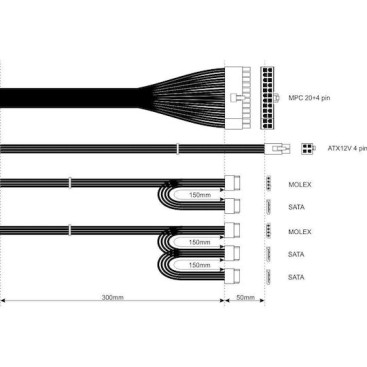 Akyga AK-B1-500E 500W Γκρι Τροφοδοτικό Υπολογιστή Full Wired
