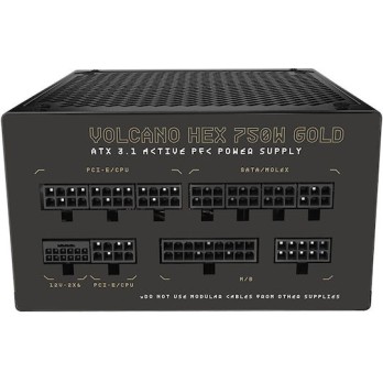 Modecom Volcano Hex 750W Μαύρο Τροφοδοτικό Υπολογιστή Full Modular Cybenetics Gold