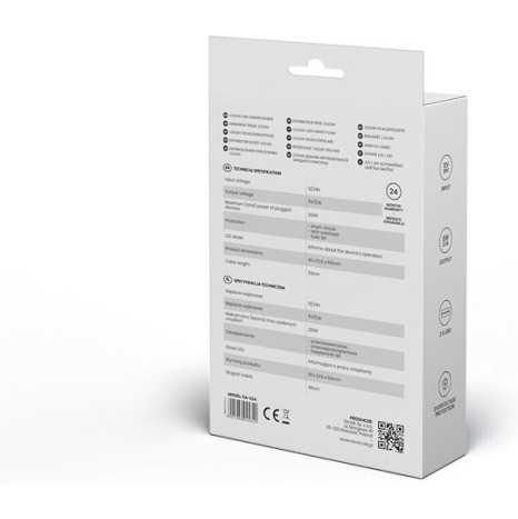 Savio SA-024 Φορτιστής Αυτοκινήτου με Θύρες: 2xUSB 3xΑναπτήρα μαζί με Καλώδιο Ενσωματωμένο Μαύρο Χρώμα