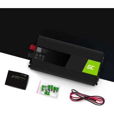 Green Cell Modified Sine Inverter Αυτοκινήτου Τροποποιημένου Ημιτόνου 1500W για Μετατροπή 12V DC σε 230V AC με 1xUSB