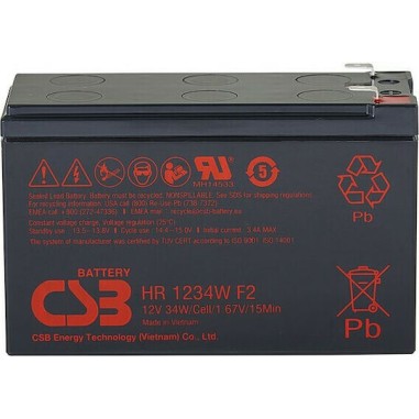 CSB HR1234W Μπαταρία UPS με Χωρητικότητα 9Ah και Τάση 12V 1τμχ