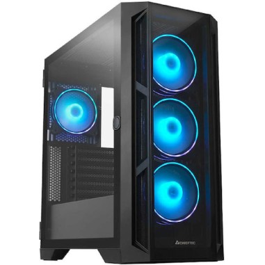 Chieftec APEX Gaming Midi Tower Κουτί Υπολογιστή με Πλαϊνό Παράθυρο και RGB Φωτισμό Μαύρο