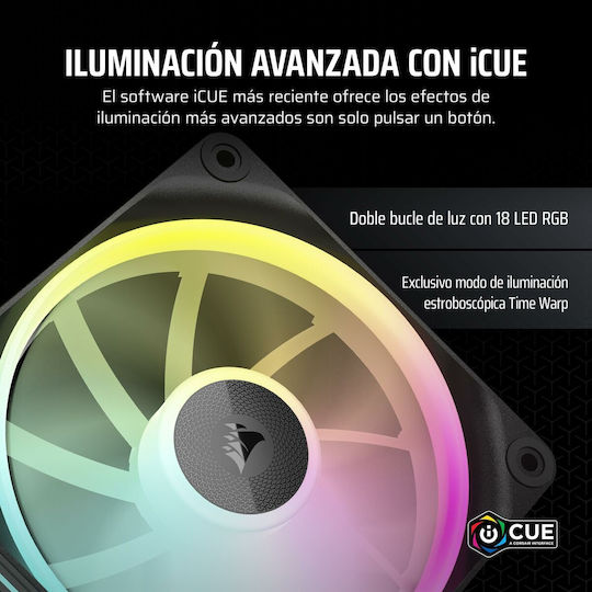 Corsair ICue Link LX120 Case Fan με RGB Φωτισμό και Σύνδεση 4-Pin PWM