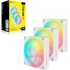 Corsair iCue Link LX120 Case Fan με RGB Φωτισμό και Σύνδεση 4-Pin PWM 3τμχ Λευκό