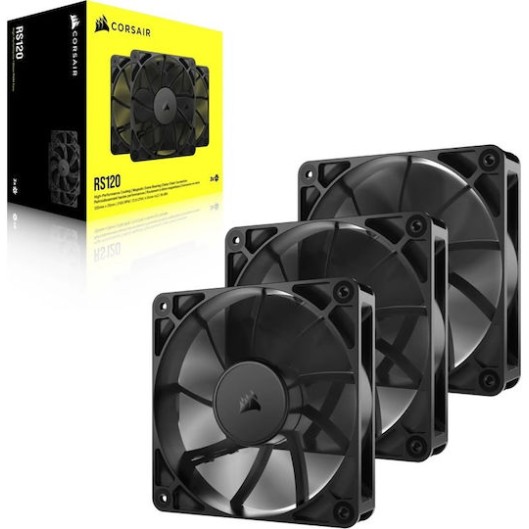 Corsair RS120 Case Fan με Σύνδεση 4-Pin PWM 3τμχ