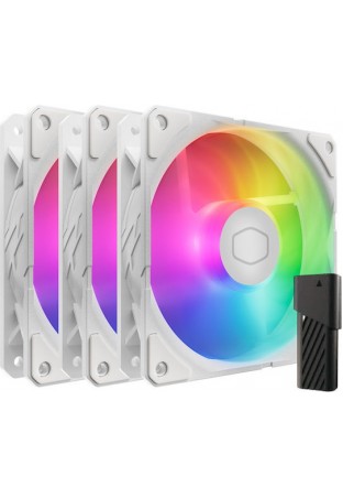 CoolerMaster SickleFlow Edge 120 Case Fan με ARGB Φωτισμό και Σύνδεση 3-Pin / 4-Pin PWM Λευκό