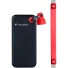 Verbatim Pocket USB 3.2 / USB-C Εξωτερικός SSD 2TB M.2 Black/Red