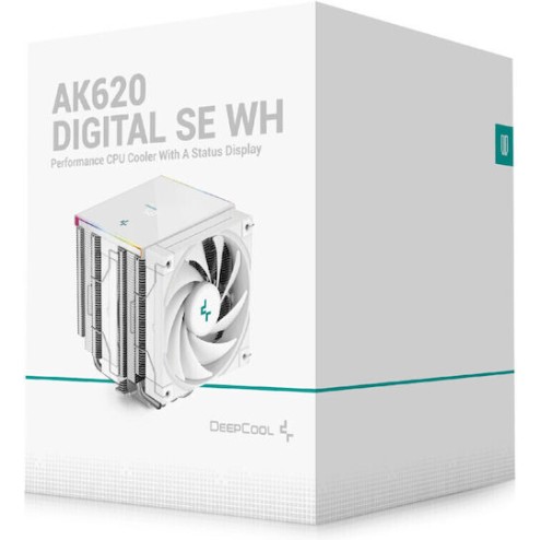 Deepcool AK620 Digital SE Ψύκτρα Επεξεργαστή Διπλού Ανεμιστήρα για Socket AM4/AM5/1200/115x με RGB Φωτισμό Λευκή