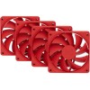 HYTE FA12 Case Fan 120mm με Χωρίς Led Φωτισμό 4τμχ Κόκκινο