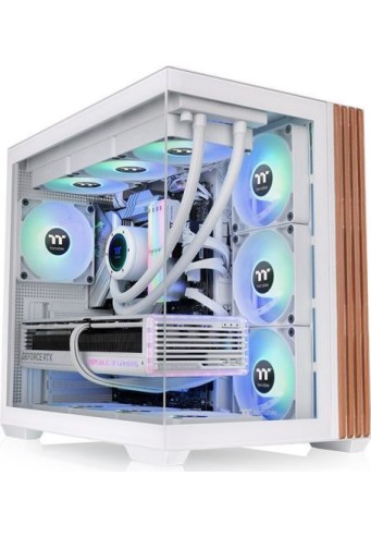 Thermaltake View 380 WS ARGB Gaming Midi Tower Κουτί Υπολογιστή με Πλαϊνό Παράθυρο Snow White