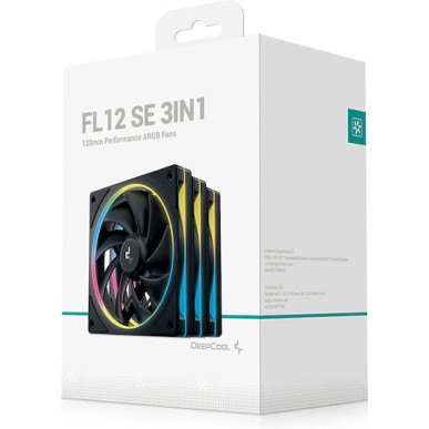 Deepcool FL12 3 IN 1 Case Fan 120mm με ARGB Φωτισμό και Σύνδεση 4-Pin PWM 3τμχ