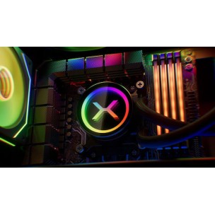 Krux HydroX 240 ARGB Υδρόψυξη Επεξεργαστή Διπλού Ανεμιστήρα 120mm για Socket AM4/AM5/1700/1200/115x