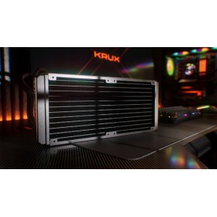 Krux HydroX 240 ARGB Υδρόψυξη Επεξεργαστή Διπλού Ανεμιστήρα 120mm για Socket AM4/AM5/1700/1200/115x