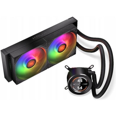 Krux HydroGlance 240 ARGB Υδρόψυξη Επεξεργαστή Διπλού Ανεμιστήρα 120mm για Socket 1700/1200/115x