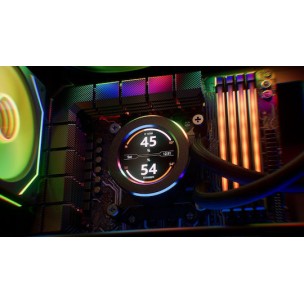 Krux HydroGlance 240 ARGB Υδρόψυξη Επεξεργαστή Διπλού Ανεμιστήρα 120mm για Socket 1700/1200/115x