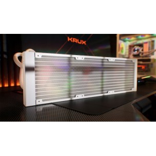 Krux HydroGlance 360 Υδρόψυξη Επεξεργαστή Τριπλού Ανεμιστήρα 120mm με ARGB Φωτισμό Λευκή