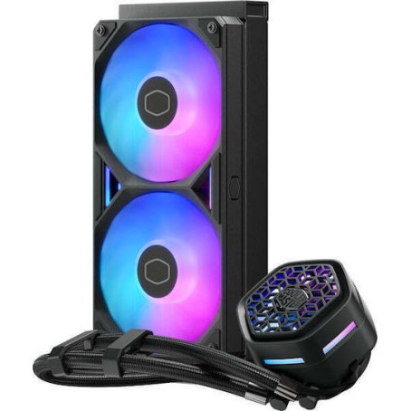 CoolerMaster MasterLiquid 240 Atmos II VRM Υδρόψυξη Επεξεργαστή Διπλού Ανεμιστήρα 120mm για Socket AM4/AM5/1700/1200/115x με ARGB Φωτισμό