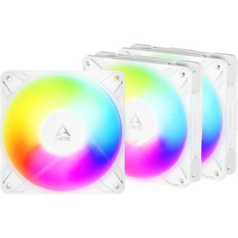 Arctic P12 Pro Reverse Case Fan 120mm με ARGB Φωτισμό και Σύνδεση 3-Pin / 4-Pin PWM 3τμχ Λευκό