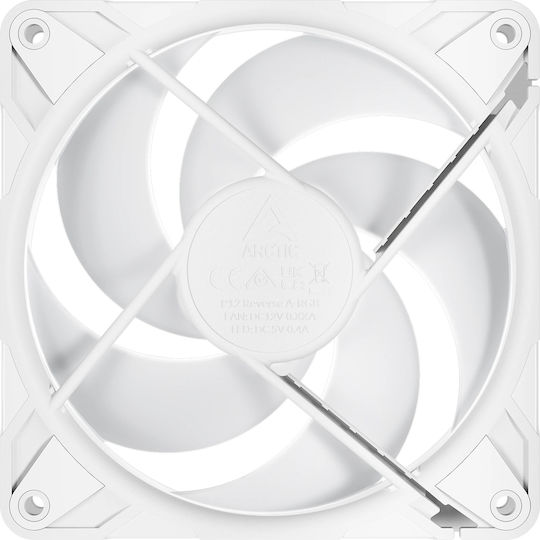 Arctic P12 Pro Reverse Case Fan 120mm με ARGB Φωτισμό και Σύνδεση 3-Pin / 4-Pin PWM 3τμχ Λευκό