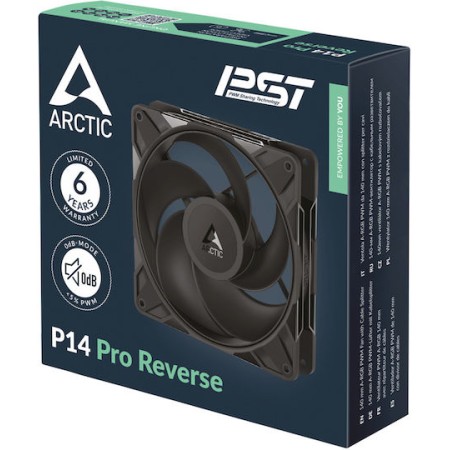 Arctic P14 Pro Reverse Case Fan 140mm με Χωρίς Led Φωτισμό και Σύνδεση 4-Pin Molex / 4-Pin PWM