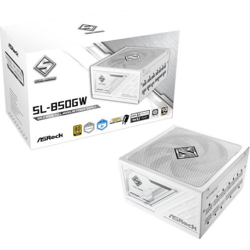 ASRock Steel Legend SL-850GW 850W Λευκό Τροφοδοτικό Υπολογιστή Full Modular 80 Plus Gold