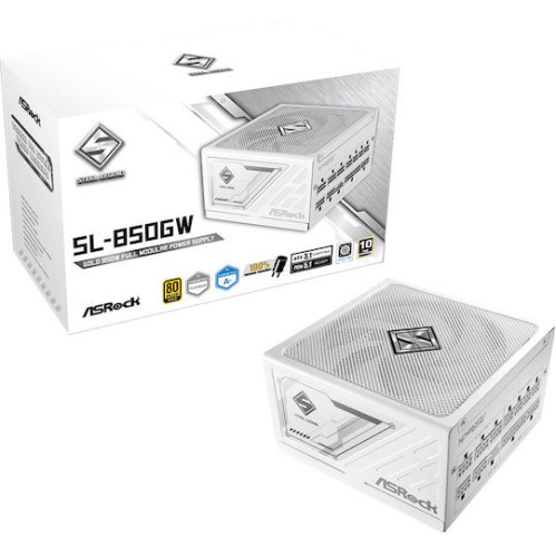 ASRock Steel Legend SL-850GW 850W Λευκό Τροφοδοτικό Υπολογιστή Full Modular 80 Plus Gold