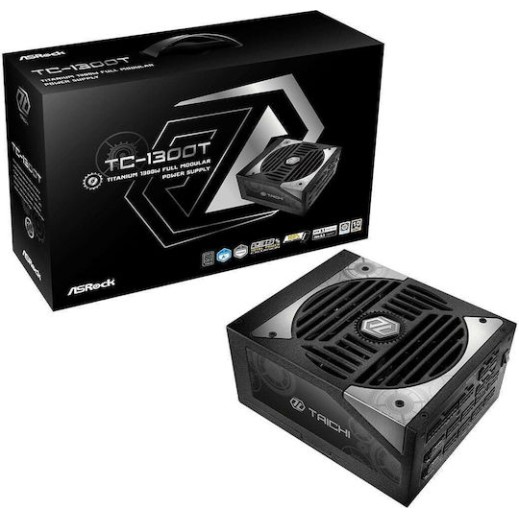 ASRock Taichi TC-1300T 1300W Μαύρο Τροφοδοτικό Υπολογιστή Full Modular 80 Plus Titanium