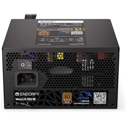 Endorfy Vero L6 750W Μαύρο Τροφοδοτικό Υπολογιστή Full Wired 80 Plus Bronze