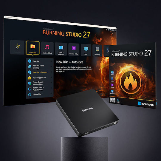 Intenso External Dvdrw 5401400 Eod 400d Slim Usb 3.2 Gen 1×1 Black