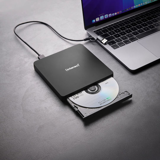 Intenso External Dvdrw 5401400 Eod 400d Slim Usb 3.2 Gen 1×1 Black
