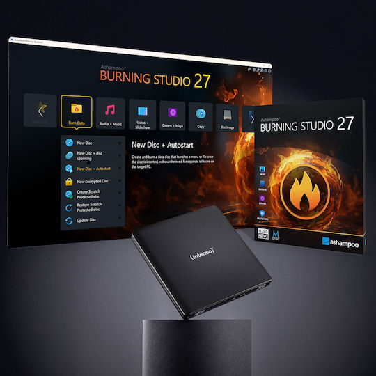 Intenso External Blu-ray 5401500 Eod 500bd Slim Usb 3.2 Gen 1×1 Black