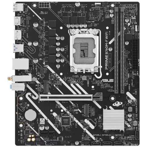 Asus Prime B760M-F WIFI Motherboard Micro ATX με Intel 1700 Socket 90MB1N00-M0EAY0