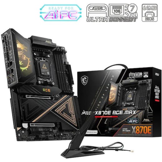 MSI MEG X870E ACE MAX Wi-Fi Motherboard ATX με AMD AM5 Socket 7E85-001R