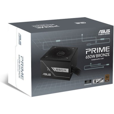 Asus Prime 650W Μαύρο Τροφοδοτικό Υπολογιστή Full Wired 80 Plus Bronze