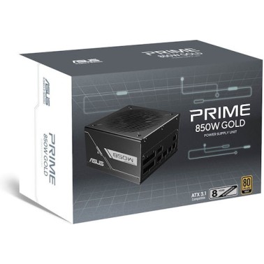 Asus Prime Gold Black Edition 850W Μαύρο Τροφοδοτικό Υπολογιστή Full Modular 80 Plus Gold